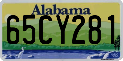 AL license plate 65CY281