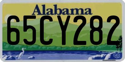 AL license plate 65CY282