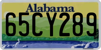 AL license plate 65CY289