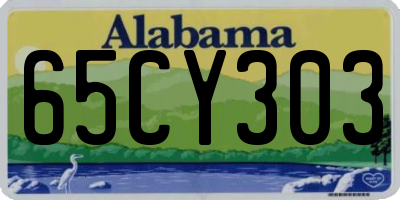 AL license plate 65CY303