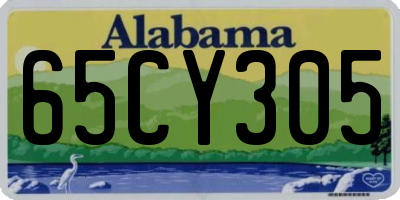 AL license plate 65CY305