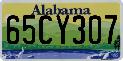 AL license plate 65CY307