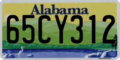 AL license plate 65CY312