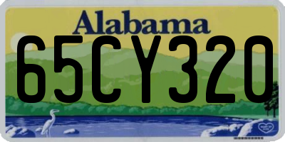 AL license plate 65CY320