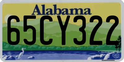 AL license plate 65CY322