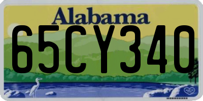 AL license plate 65CY340