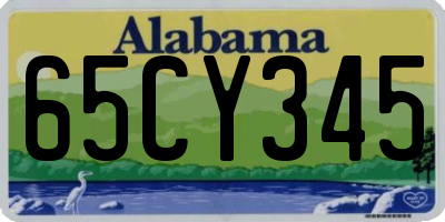 AL license plate 65CY345