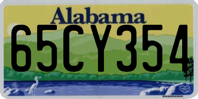 AL license plate 65CY354