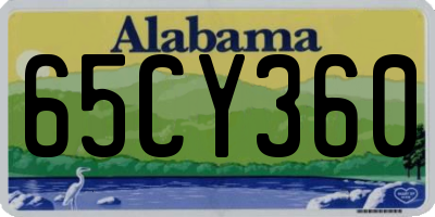 AL license plate 65CY360