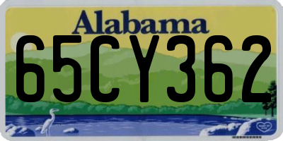 AL license plate 65CY362