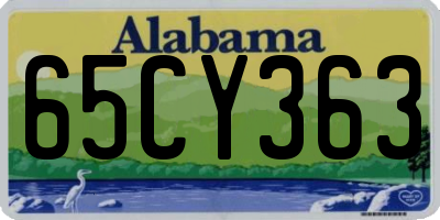 AL license plate 65CY363