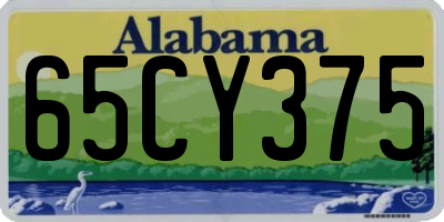 AL license plate 65CY375