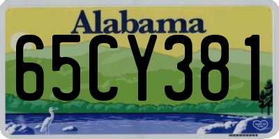 AL license plate 65CY381