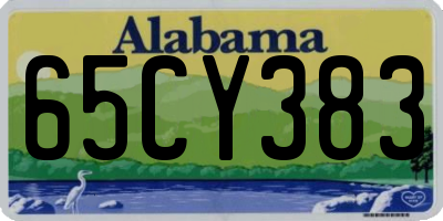 AL license plate 65CY383