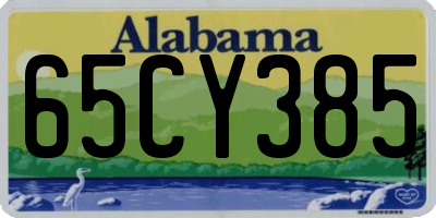 AL license plate 65CY385