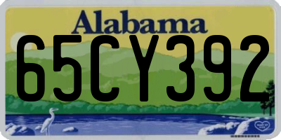 AL license plate 65CY392