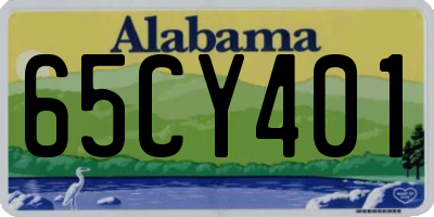 AL license plate 65CY401