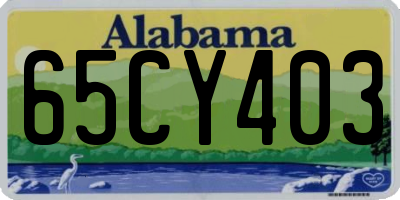 AL license plate 65CY403