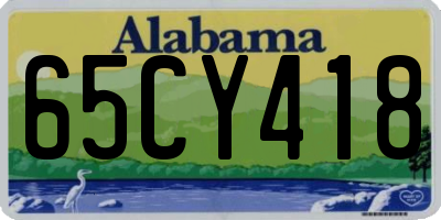 AL license plate 65CY418
