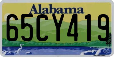 AL license plate 65CY419