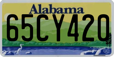 AL license plate 65CY420