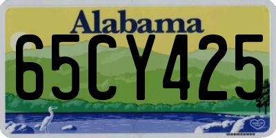 AL license plate 65CY425
