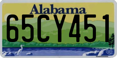 AL license plate 65CY451