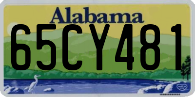 AL license plate 65CY481