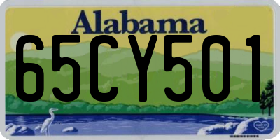 AL license plate 65CY501