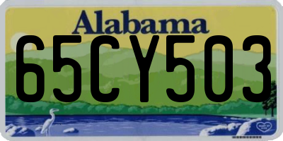 AL license plate 65CY503
