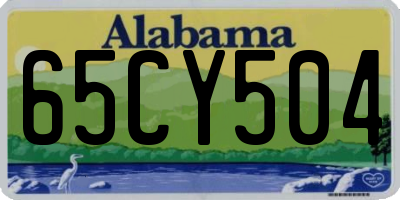 AL license plate 65CY504