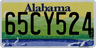 AL license plate 65CY524