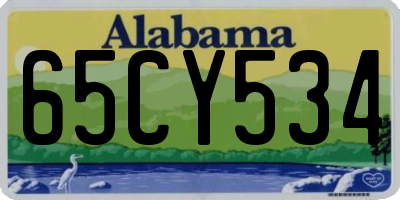 AL license plate 65CY534