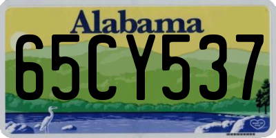AL license plate 65CY537
