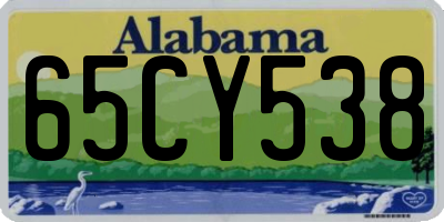 AL license plate 65CY538