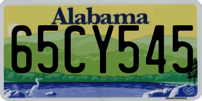 AL license plate 65CY545