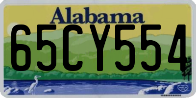AL license plate 65CY554