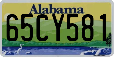 AL license plate 65CY581