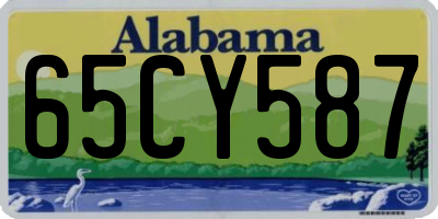 AL license plate 65CY587