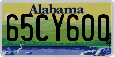 AL license plate 65CY600