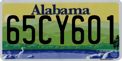 AL license plate 65CY601