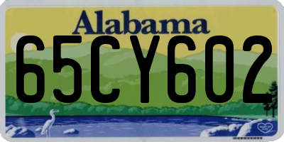AL license plate 65CY602