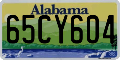 AL license plate 65CY604