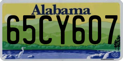 AL license plate 65CY607