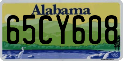 AL license plate 65CY608