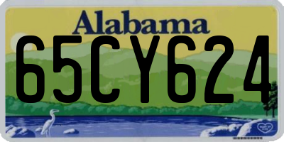 AL license plate 65CY624