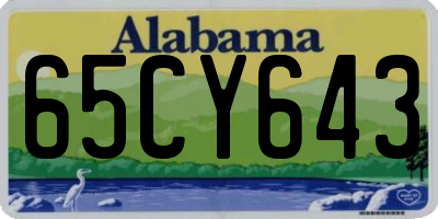 AL license plate 65CY643
