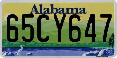 AL license plate 65CY647