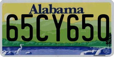 AL license plate 65CY650