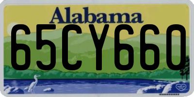 AL license plate 65CY660